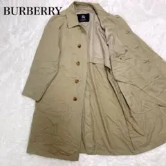 高級　バーバリーロンドン ステンカラーコート ウール カシミヤ カーキ ベージュ