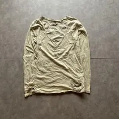 grunge diesel long sleeve t-shirt yellow