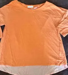 オレンジ シンプル Tシャツ 半袖
