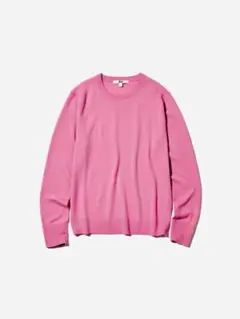 新品　ユニクロ　メリノクルーネックセーター　ピンク　M