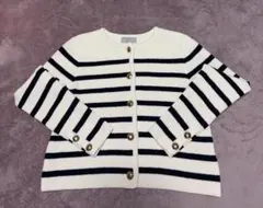 【H&M】春夏ストライプカーディガン♡XS♡