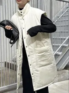 中綿スタンドカラーオーバーベスト