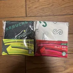 Starbucks FLAT BAG ブラック ホワイト 2点セットのサムネイル
