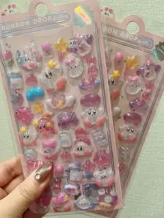 カービー　光るボンボンシール