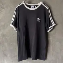 00's~ adidas Logo Embroidery Ringer Tee