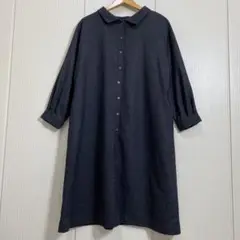 Sun Valley サンバレー ウール混フラノ シャツワンピース