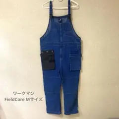ワークマン女子　デニムサロペット　 ブルー オーバーオール M
