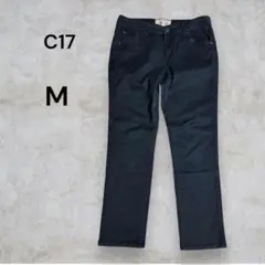C17◆ストレートパンツ　ブラック ストレッチ　C326