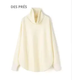 DES PRES　ウール100%　ニットコンビネーション ハイネックプルオーバー