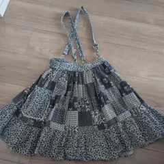 little cotton clothes パッチワークプリントスカート