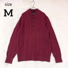 TOPVALU LIGHT FIT MOCK NECK 長袖ニット M セーター