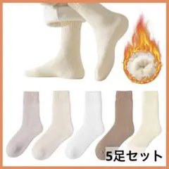 限定1点❣️20%off❣️保温靴下 厚手 極暖 冷房対策 暖かい 5足セット