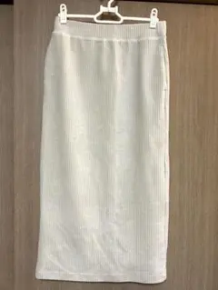 UNIQLO コーデュロイロングナロースカート Mサイズ オフホワイト