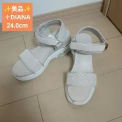 【美品】＋DIANA スポサン エアクッション 24.0cm プラスダイアナ