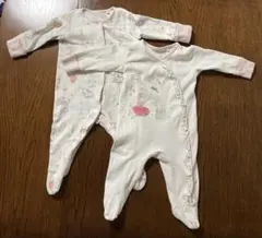 ネクスト　足つきロンパース　２枚セット　3m 60〜70cm 引っ掻き傷防止