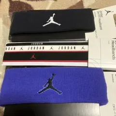 ナイキ　Jordan ヘッドバンド 3セット　黒、紫、3本組