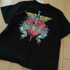 未使用BON JOVI Tシャツ ボンジョヴィ ブラックミュージシャンバンドМ