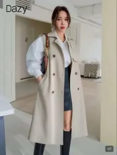 Dazy ノースリーブトレンチコート ベージュ