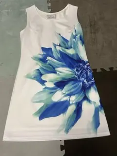RADY 青い花プリント ノースリーブワンピース　Mサイズ