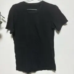 黒の半袖Tシャツ【S相当】コットン シンプル 無地 半袖 年中 ユニセックス