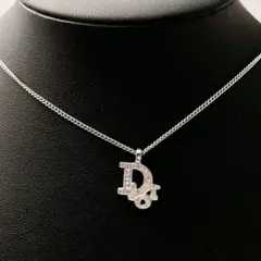ディオール dior CD ペンダント ネックレス ロゴ シルバー Y820