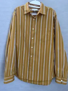 SHIPS JET BLUE マスタードストライプシャツ M