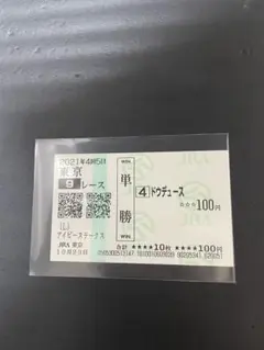 ドウデュース 日本ダービー 現地的中単勝馬券 記念馬券 期限切れ