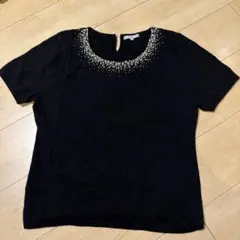 23区 カットソー 半袖 ネイビー 44 LL XL レース 花柄 シフォン - メルカリ