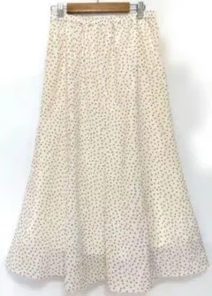 【ルクールブラン】フレアスカート ドット柄