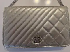 パリ本店限定モデル CHANEL キルティング お財布 ショルダーバッグ