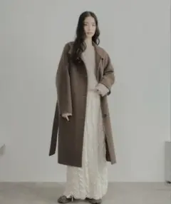 最終値下げ】louren オーバーサイズウールコート - メルカリ