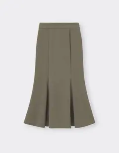 GU カットソーマーメイドロングスカートZ+E カーキ Sサイズ