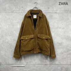 ZARA ザラ 2ポケ 太畝 コーデュロイブルゾン 内キルティング N1499