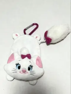 ディズニー　マリーちゃん　おしゃれキャット ぬいぐるみポーチ カラナビ付き