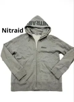 Nitraid ナイトレイド　パーカー グレー　L ダブルジップ　　p3