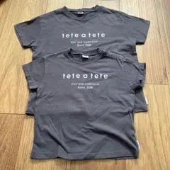 tete a tete Tシャツ 2枚セット 120cm 90cm お揃い　兄弟のサムネイル