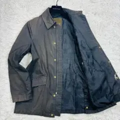 マッキントッシュ 2way ブルゾン 金ボタン 40L ハーフコート フード 黒