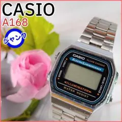 【ジャンク品】CASIO A168 デジタル 腕時計 純正ブレス メンズ 不動