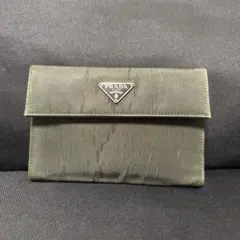 PRADA 二つ折り財布 オリーブグリーン