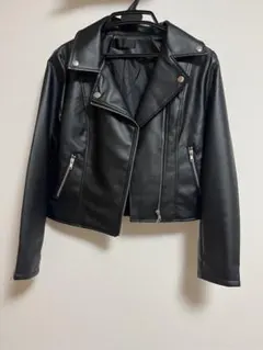 ブラックライダースジャケット Fサイズ