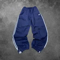 00s adidas nylon wide pants tech Y2K