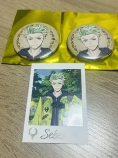 ツイステ展　セベク　缶バッジ　ツイステッドワンダーランド　コレクション　カード