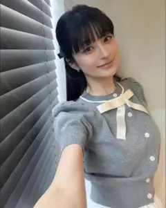 Bibiy LILY RIBBON CARDIGAN グレーのサムネイル