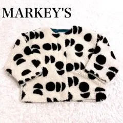 マーキーズ　MARKEY'S 美品✨ボアジャケット　110 人気白×黒