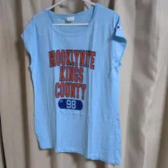 Champion 半袖Tシャツ 水色 Mサイズ