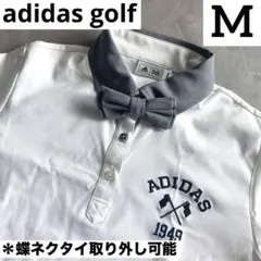 アディダス ゴルフ テーラーメイド ポロシャツ 長袖 M 白 速乾 ロゴ刺繍