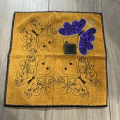 ANNA SUI 蝶とバラ刺繍ハンカチ