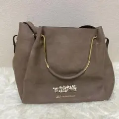 JILL STUARTジルスチュアートビジュー付きブラウン2wayバッグ