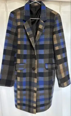 チェック柄 チェスターコート