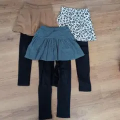 devirock とBeeのスカートレギンスセット ３枚130cm